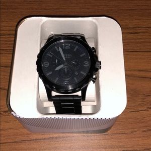 FOSSIL Men’s Nate Blacktone Bracelet & Dial Watch